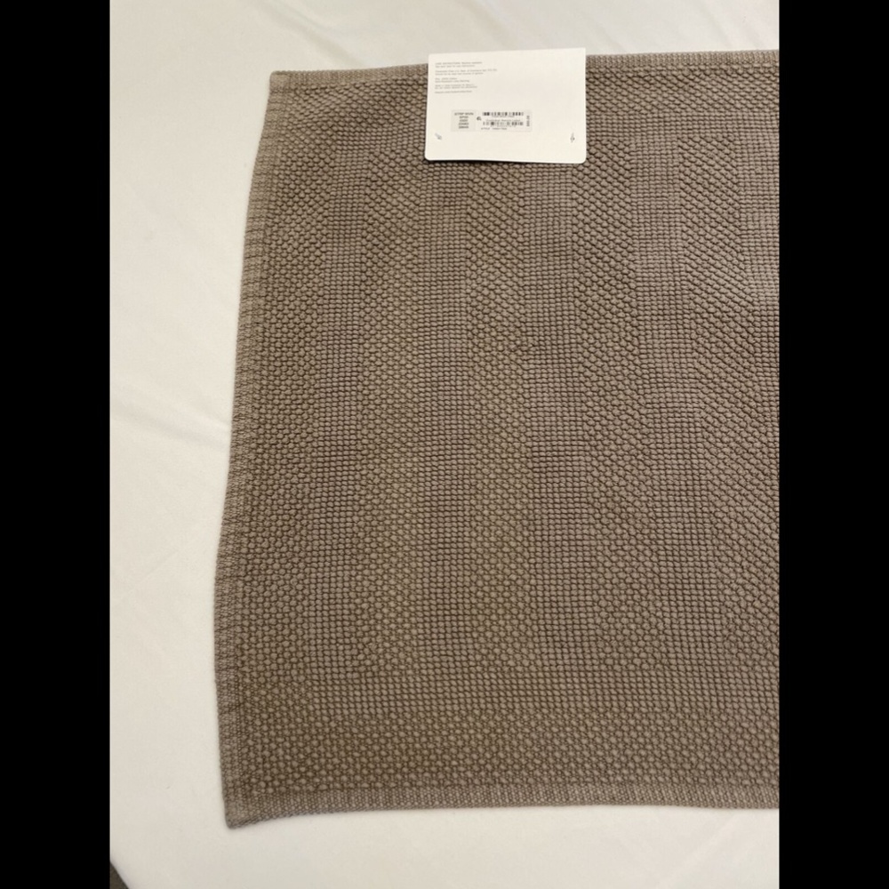 NWT Hotel Collection  [SZ 22 x 36 ] Woven Stripe Bath Mat in Pearl Grey‎ - Picture 3 of 12